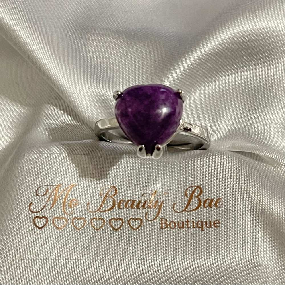 Amethyst Heart Ring - Picture 3 of 5